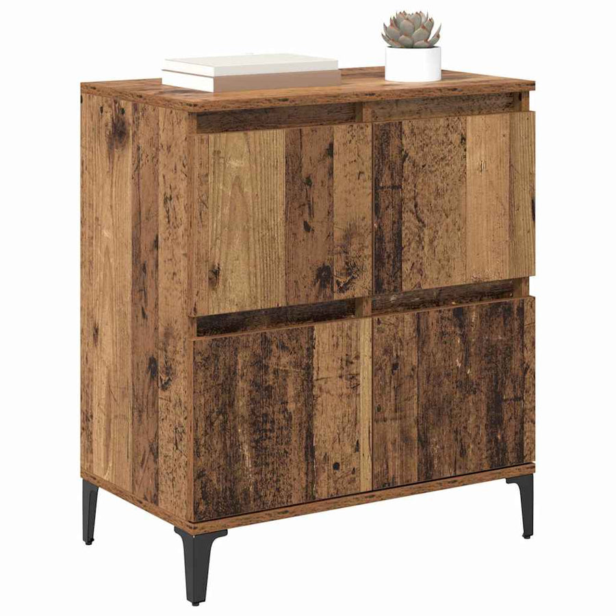 Dressoir Oud Hout 60 x 35 x 70 cm Gemonteerd hout en ijzer