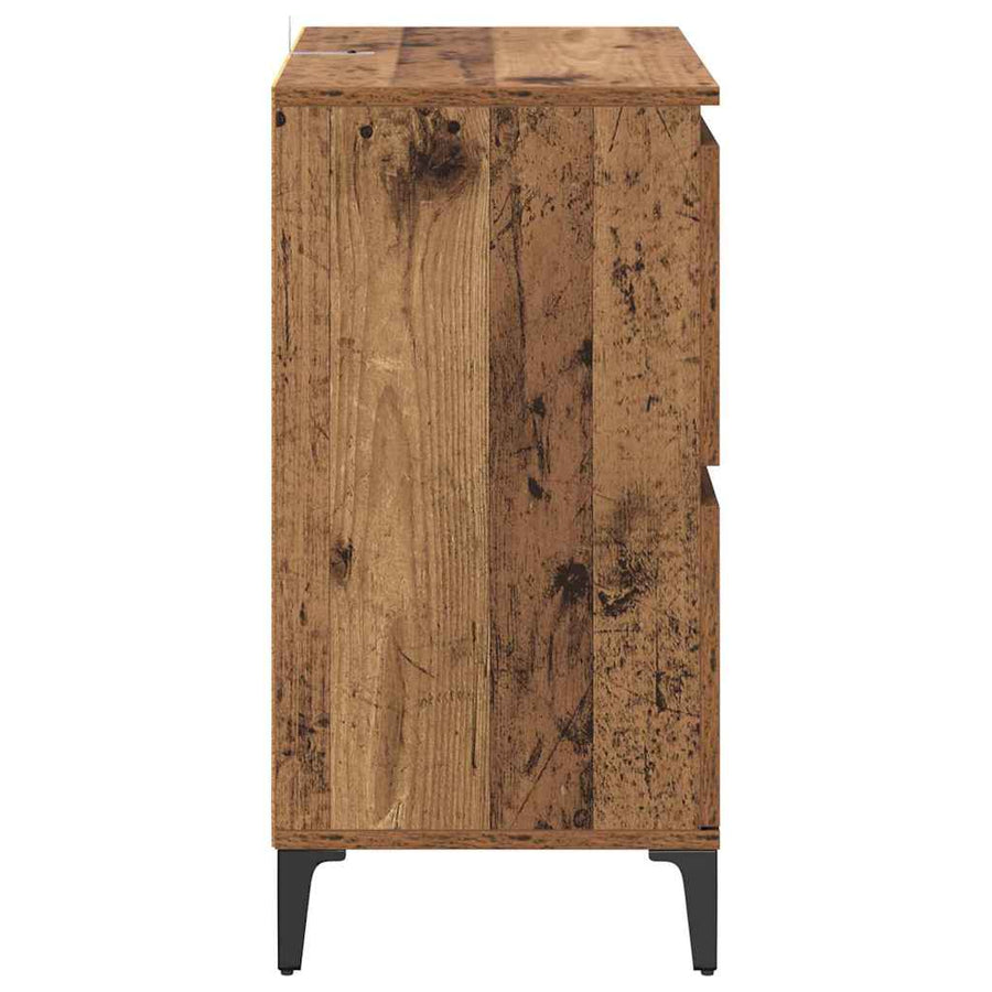Dressoir Oud Hout 60 x 35 x 70 cm Gemonteerd hout en ijzer