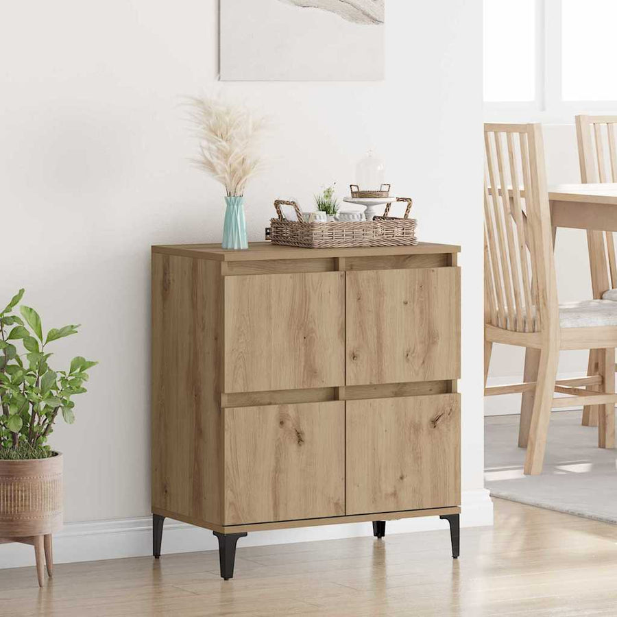 Dressoir Artisan Eiken 60 x 35 x 70 cm Gemonteerd hout en ijzer