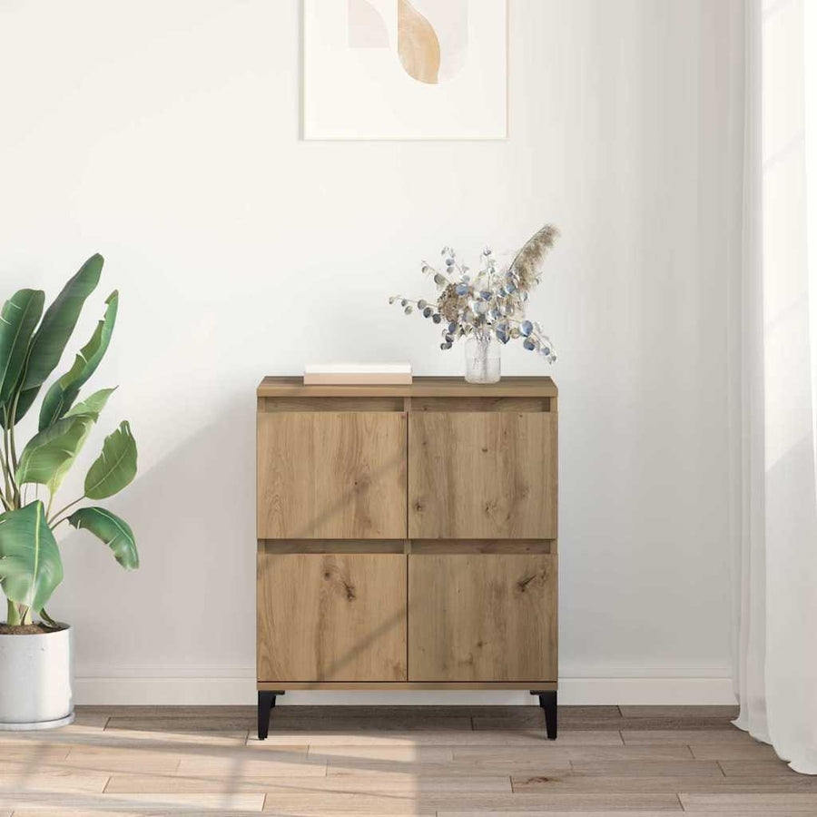 Dressoir Artisan Eiken 60 x 35 x 70 cm Gemonteerd hout en ijzer