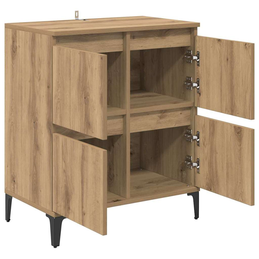 Dressoir Artisan Eiken 60 x 35 x 70 cm Gemonteerd hout en ijzer