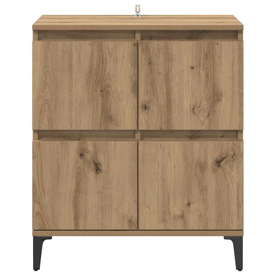 Dressoir Artisan Eiken 60 x 35 x 70 cm Gemonteerd hout en ijzer
