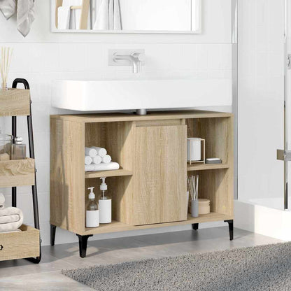 Wastafelkast met plank met opslag Sonoma Eiken 80 x 33 x 60 cm