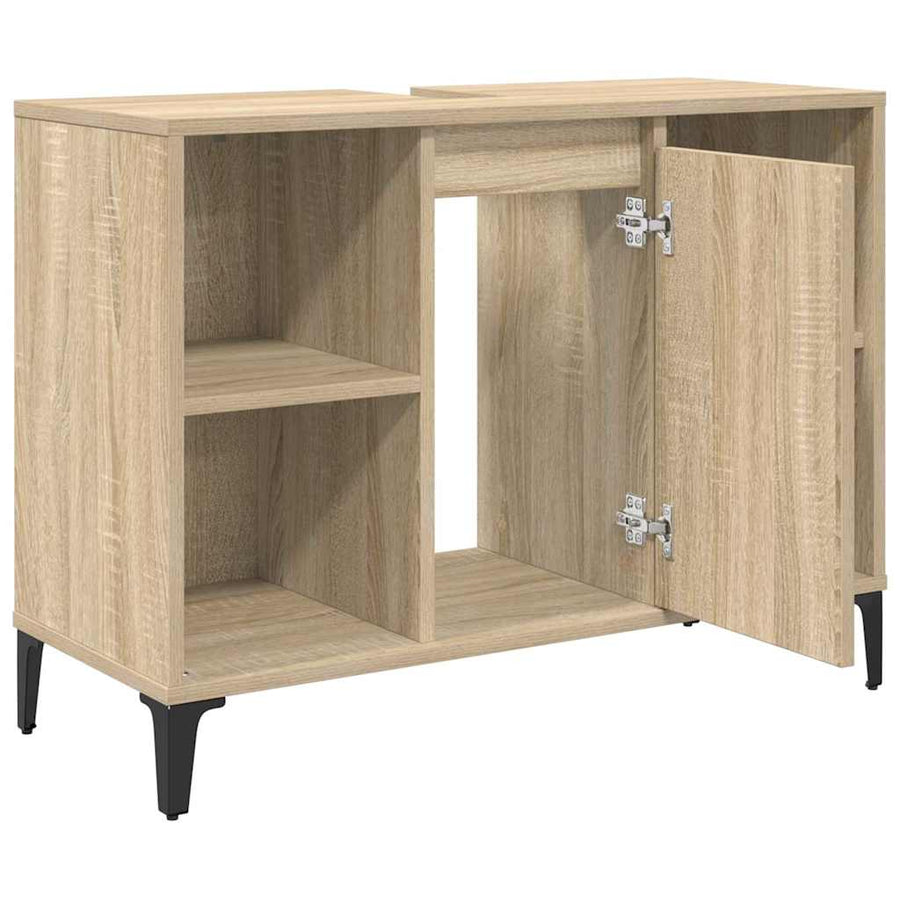 Wastafelkast met plank met opslag Sonoma Eiken 80 x 33 x 60 cm