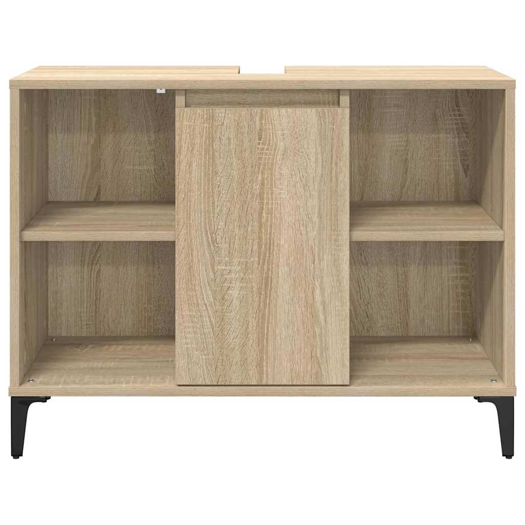 Wastafelkast met plank met opslag Sonoma Eiken 80 x 33 x 60 cm