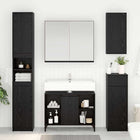 Wastafelkast 80x33x60 cm zwart eiken