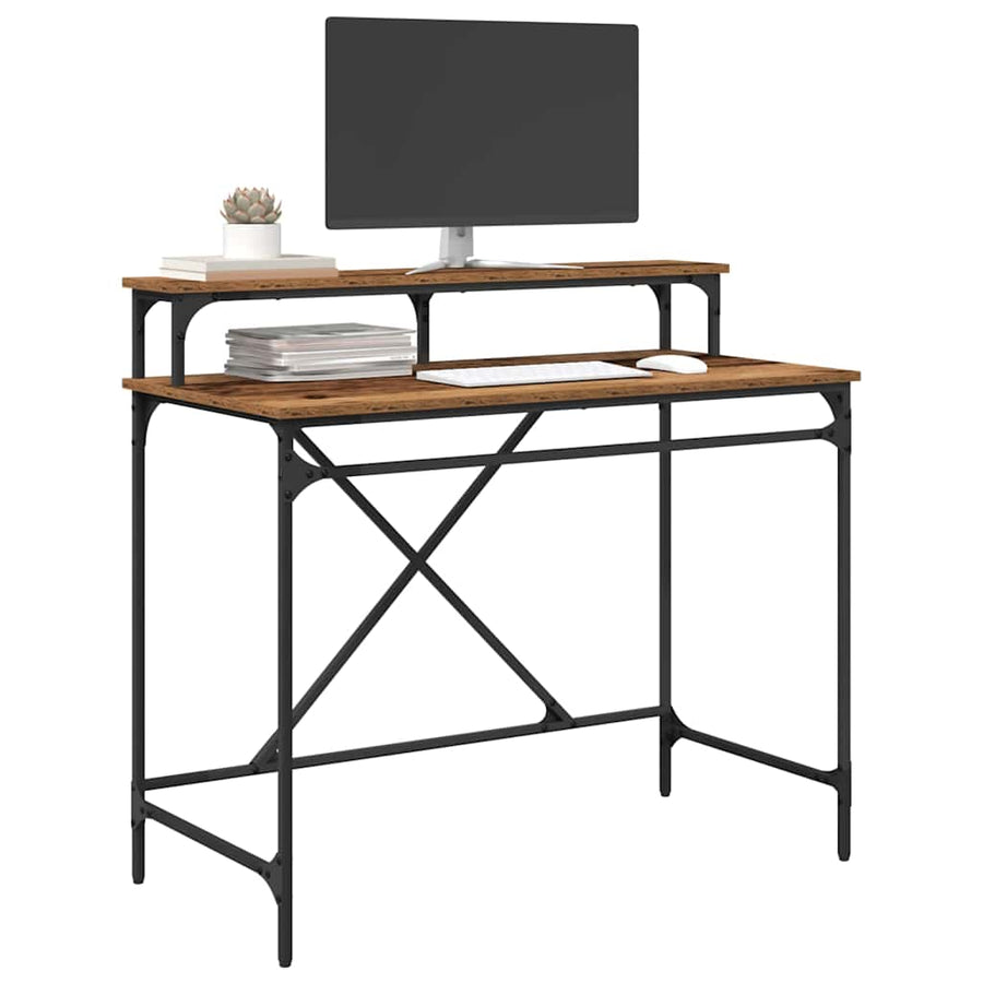 Bureau Oud Hout 100 x 50 x 90 cm Bewerkt hout