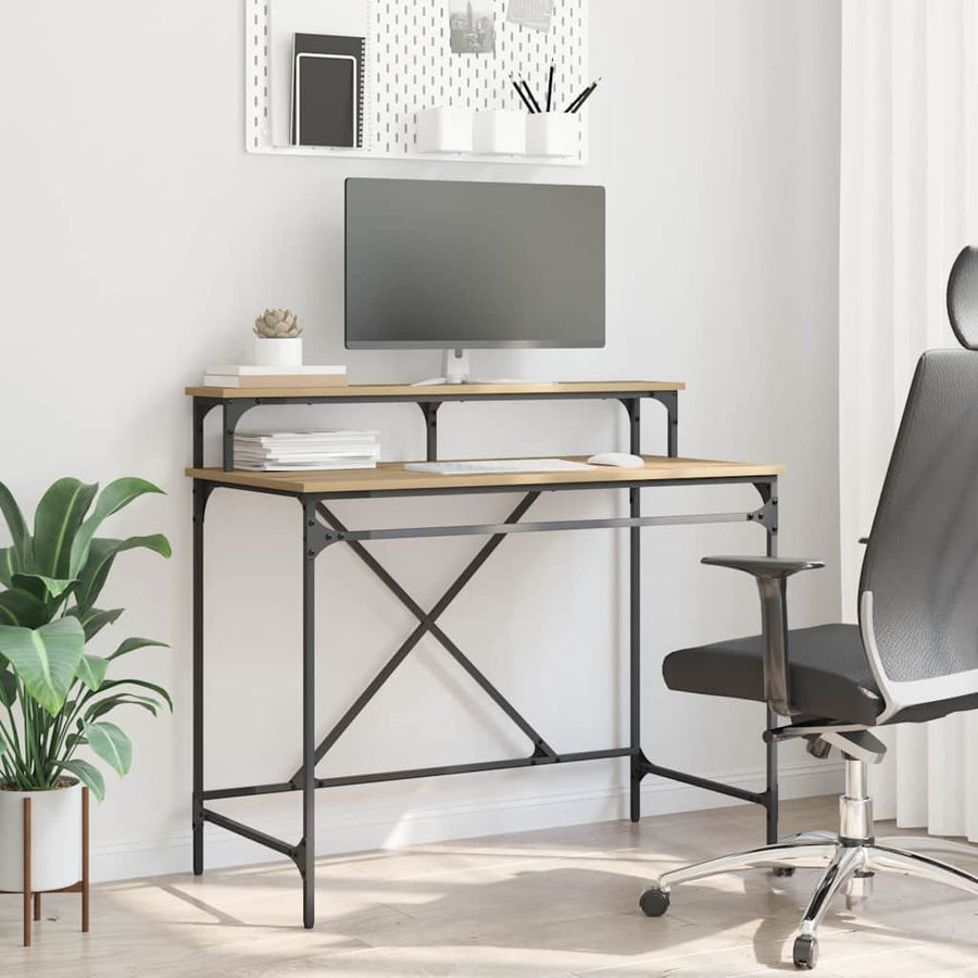 Bureau Artisan Eiken 100 x 50 x 90 cm Bewerkt hout