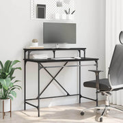 Bureau 100x50x90 cm zwart eiken bewerkt hout