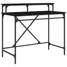 Bureau Zwart Eiken 100 x 50 x 90 cm Bewerkt hout
