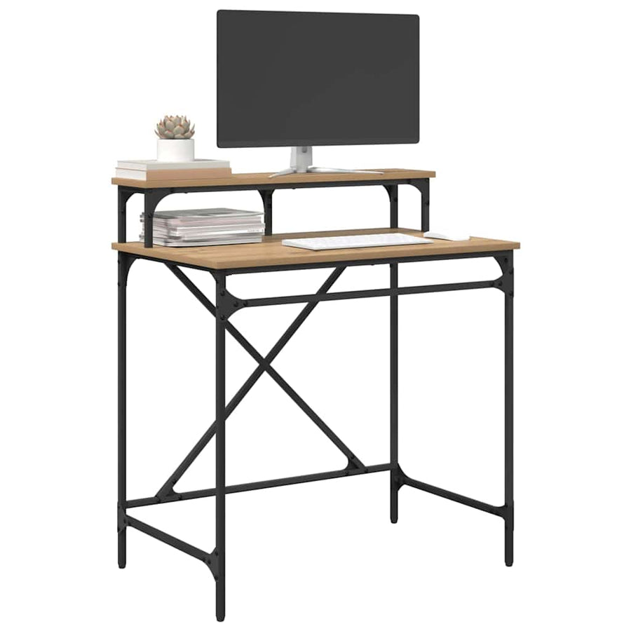 Bureau Artisan Eiken 80 x 50 x 90 cm Bewerkt hout
