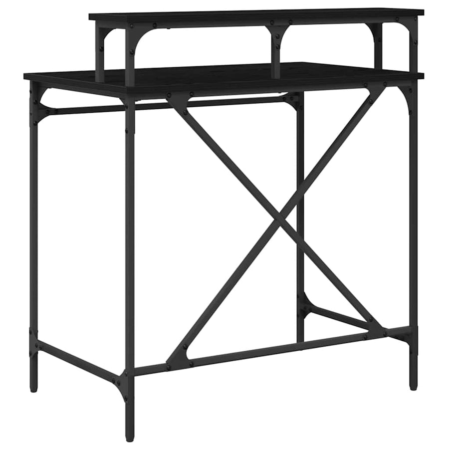 Bureau Zwart Eiken 80 x 50 x 90 cm Bewerkt hout