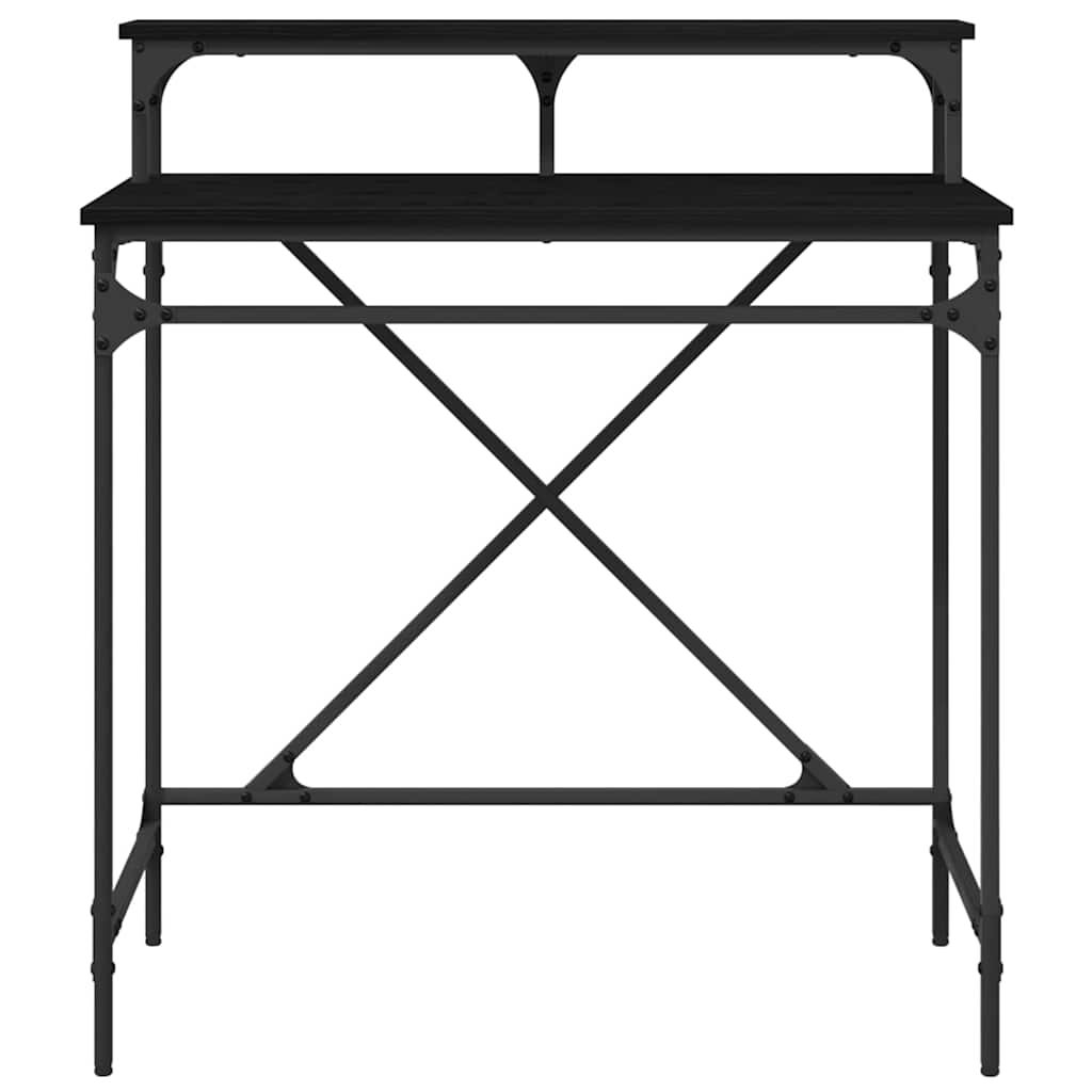 Bureau Zwart Eiken 80 x 50 x 90 cm Bewerkt hout