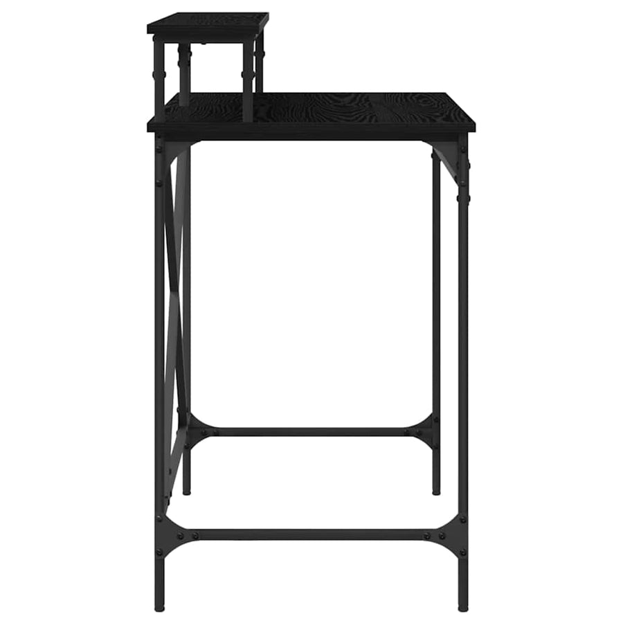 Bureau Zwart Eiken 80 x 50 x 90 cm Bewerkt hout