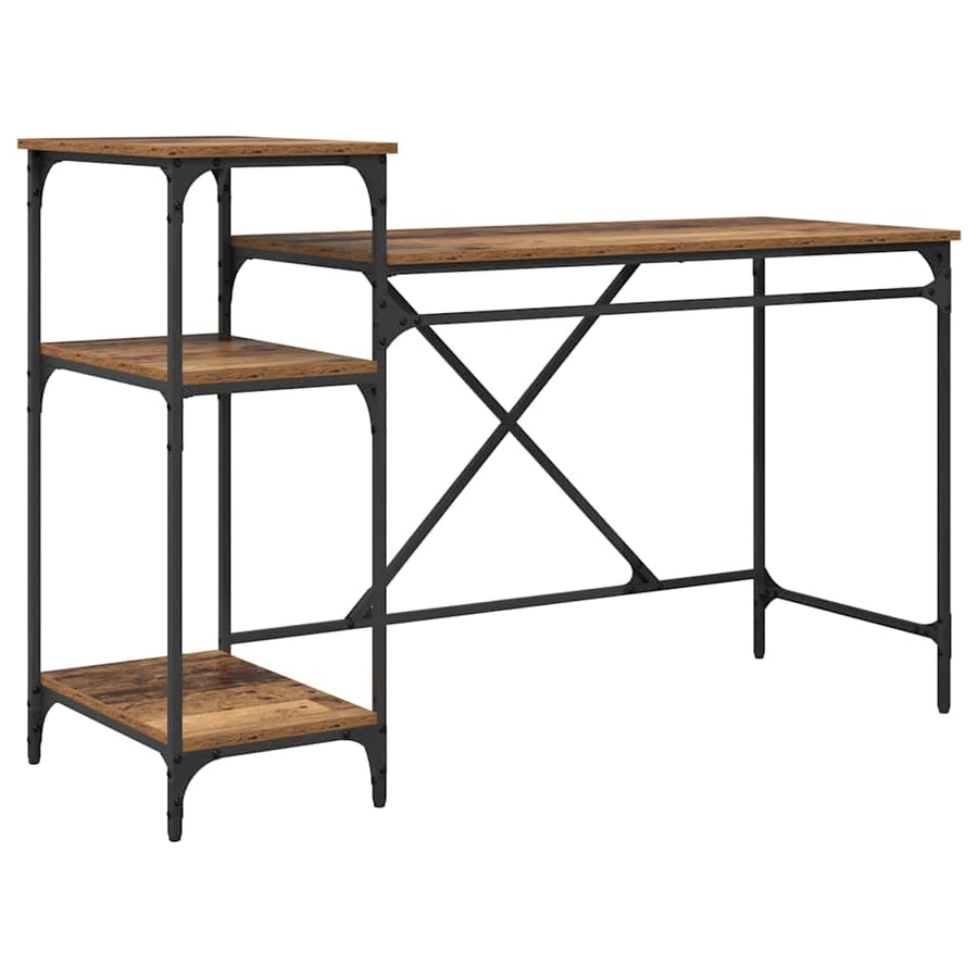 Bureau Oud Hout 135 x 50 x 90 cm Bewerkt hout