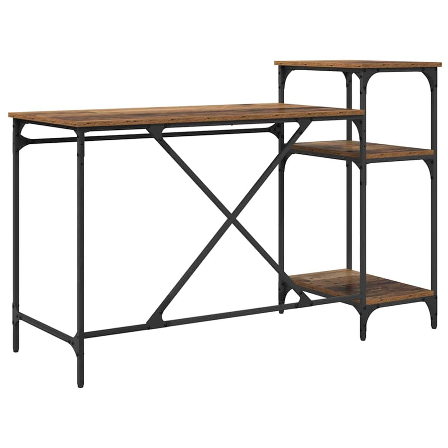 Bureau Oud Hout 135 x 50 x 90 cm Bewerkt hout