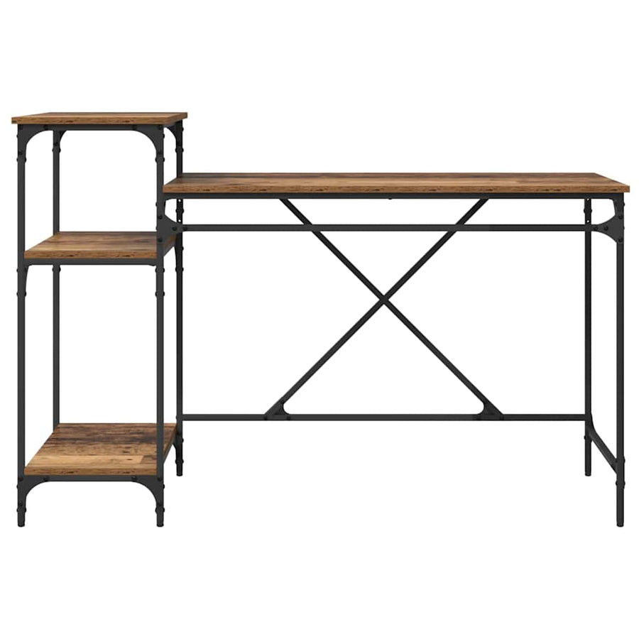 Bureau Oud Hout 135 x 50 x 90 cm Bewerkt hout