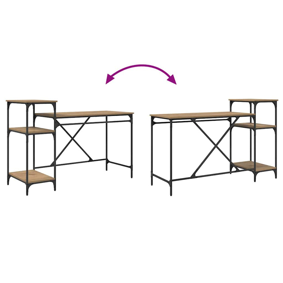 Bureau Artisan Eiken 135 x 50 x 90 cm Bewerkt hout