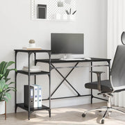 Bureau zwart eiken 135x50x90 cm