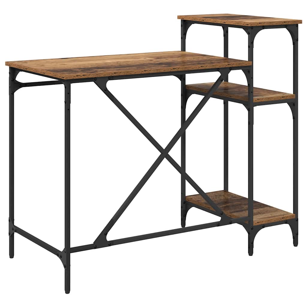 Bureau Oud Hout 105 x 50 x 90 cm Bewerkt hout