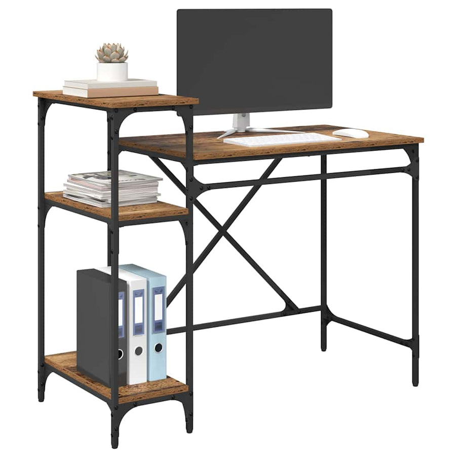 Bureau Oud Hout 105 x 50 x 90 cm Bewerkt hout
