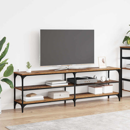 TV-kast Oud Hout 160 x 30 x 50 cm Gemonteerd hout en ijzer