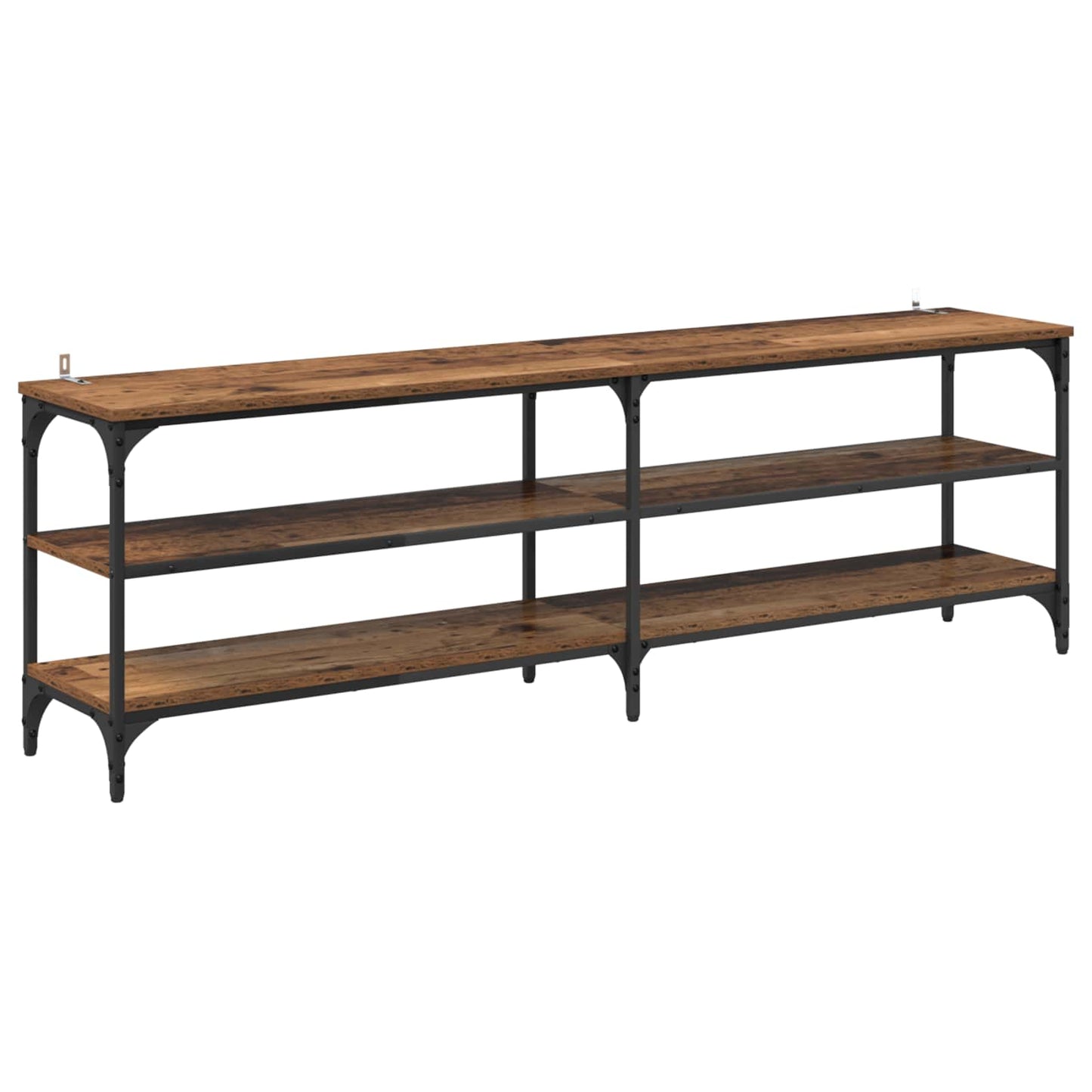 TV-kast Oud Hout 160 x 30 x 50 cm Gemonteerd hout en ijzer