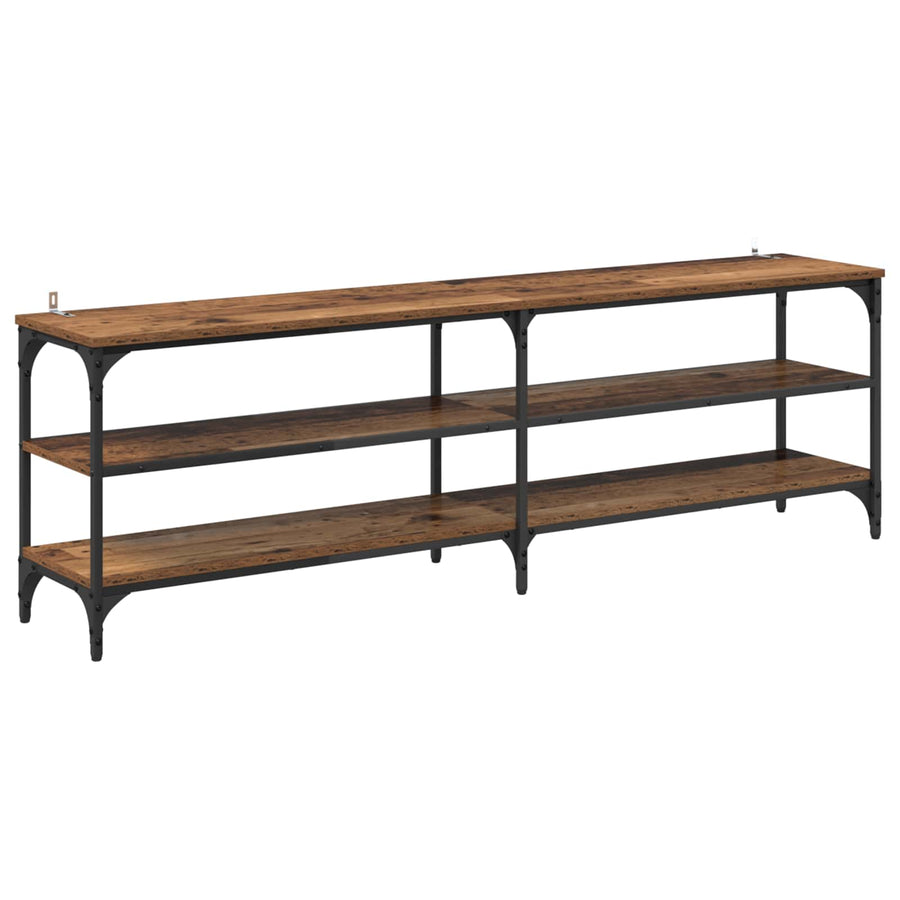 TV-kast Oud Hout 160 x 30 x 50 cm Gemonteerd hout en ijzer