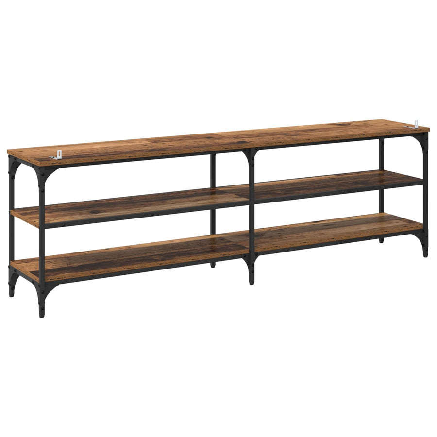 TV-kast Oud Hout 160 x 30 x 50 cm Gemonteerd hout en ijzer
