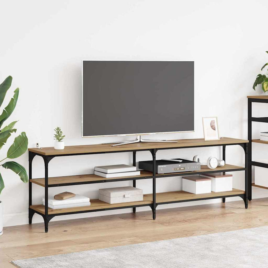 TV-kast Artisan Eiken 160 x 30 x 50 cm Gemonteerd hout en ijzer