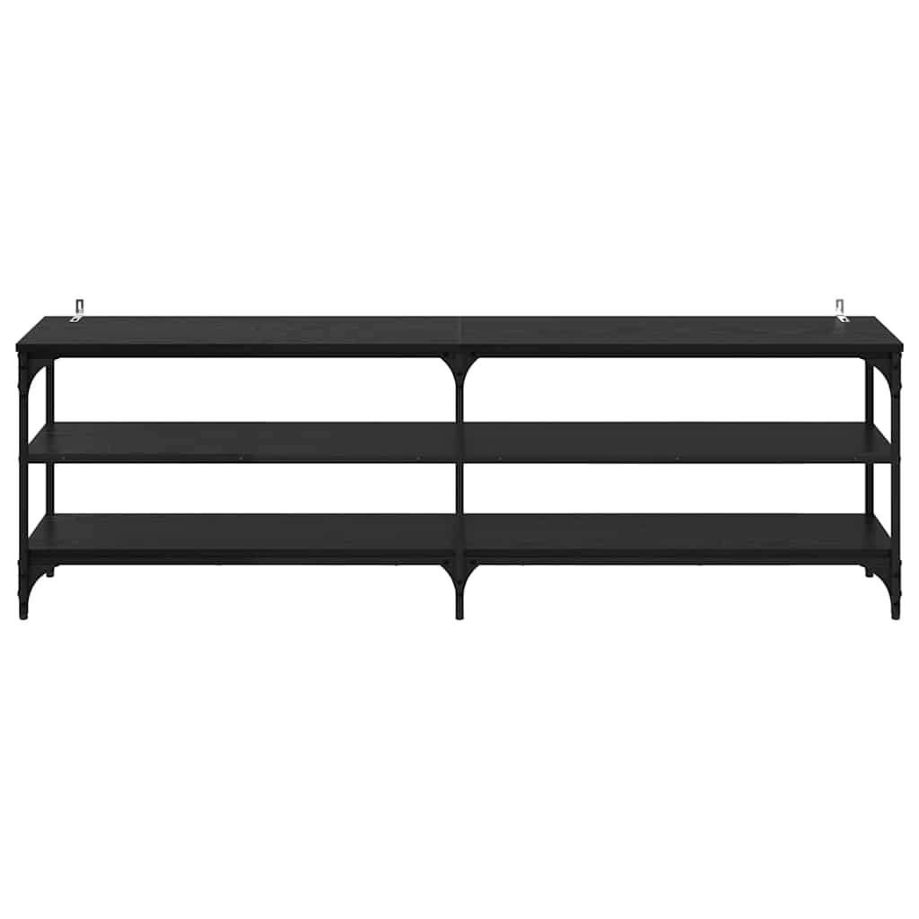 TV-kast Zwart Eiken 160 x 30 x 50 cm Gemonteerd hout en ijzer