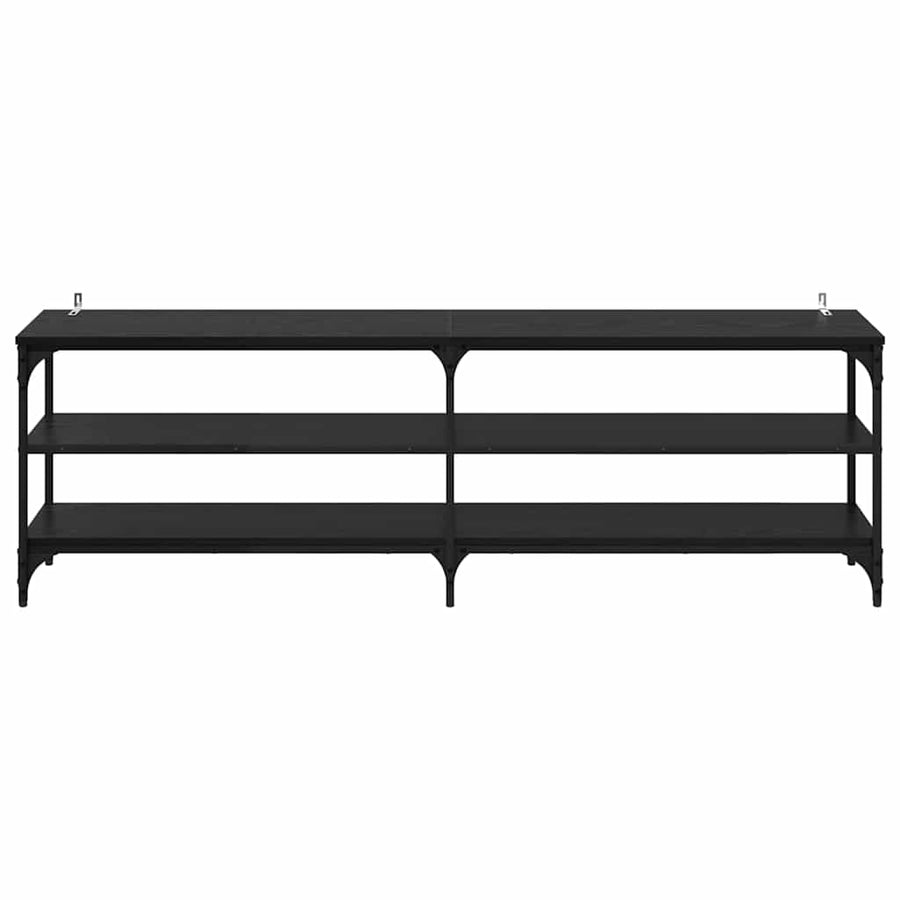 TV-kast Zwart Eiken 160 x 30 x 50 cm Gemonteerd hout en ijzer