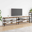 TV cabinet Old Wood 200 x 30 x 50 cm Assembled wood and iron