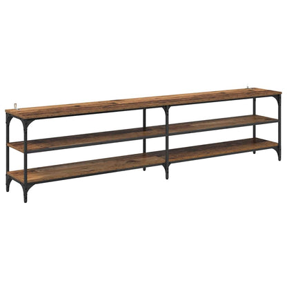 TV-kast Oud Hout 200 x 30 x 50 cm Gemonteerd hout en ijzer