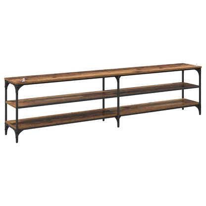 TV-kast Oud Hout 200 x 30 x 50 cm Gemonteerd hout en ijzer