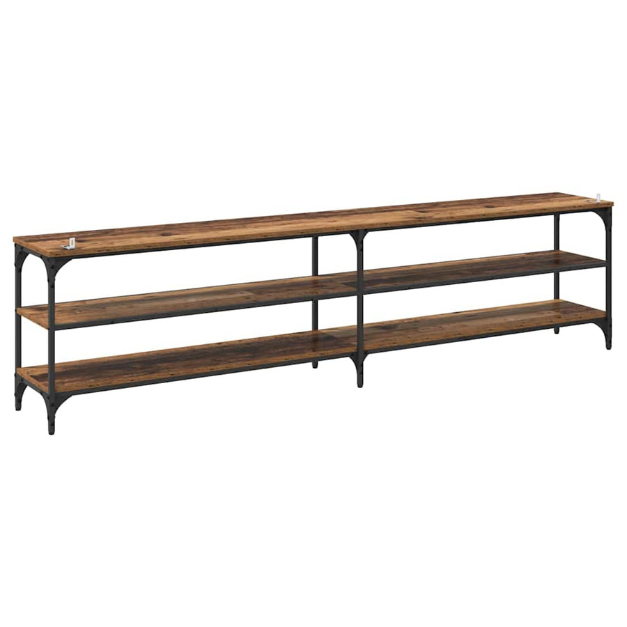 TV-kast Oud Hout 200 x 30 x 50 cm Gemonteerd hout en ijzer