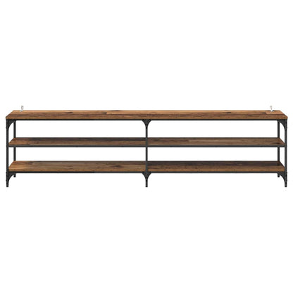 TV-kast Oud Hout 200 x 30 x 50 cm Gemonteerd hout en ijzer
