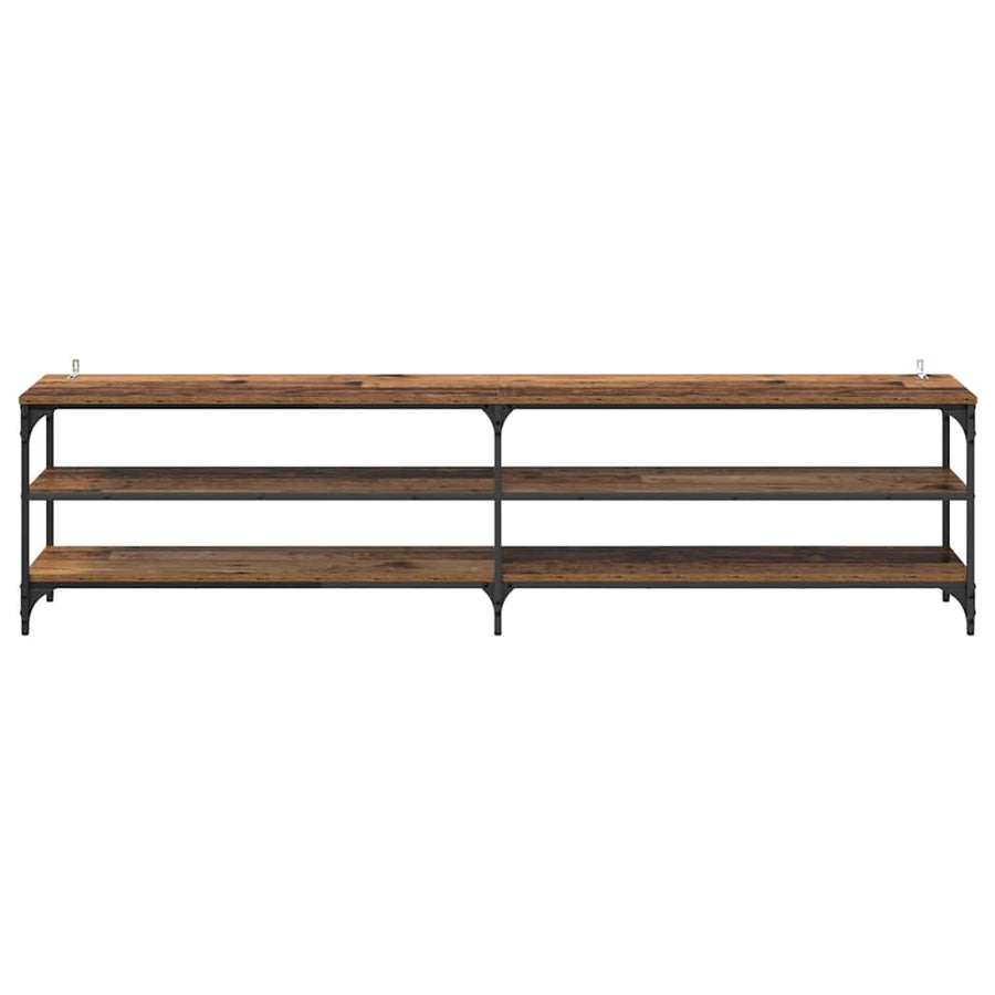 TV-kast Oud Hout 200 x 30 x 50 cm Gemonteerd hout en ijzer