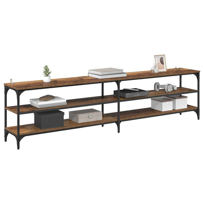 TV-kast Oud Hout 200 x 30 x 50 cm Gemonteerd hout en ijzer