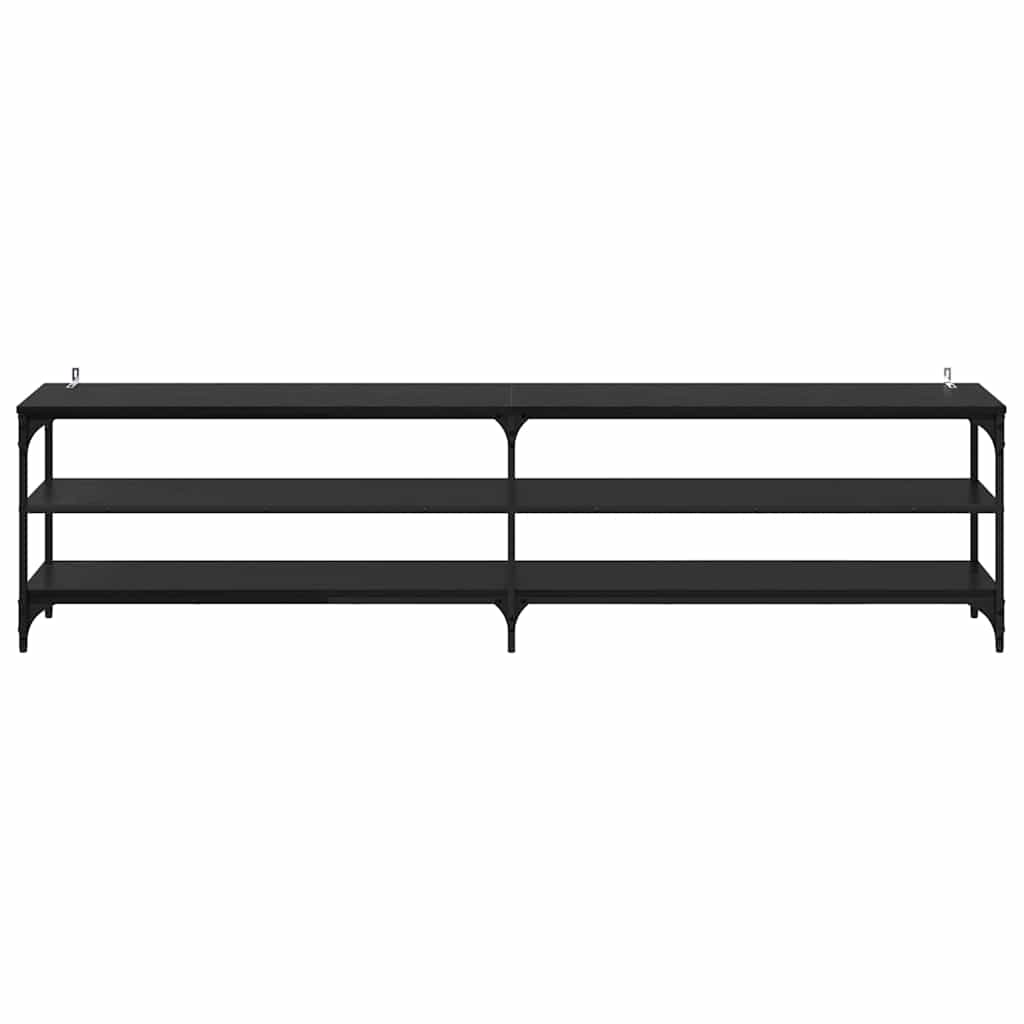 TV-kast Zwart Eiken 200 x 30 x 50 cm Gemonteerd hout en ijzer