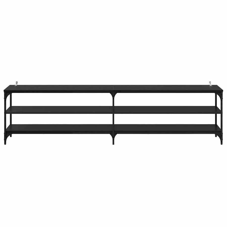 TV-kast Zwart Eiken 200 x 30 x 50 cm Gemonteerd hout en ijzer