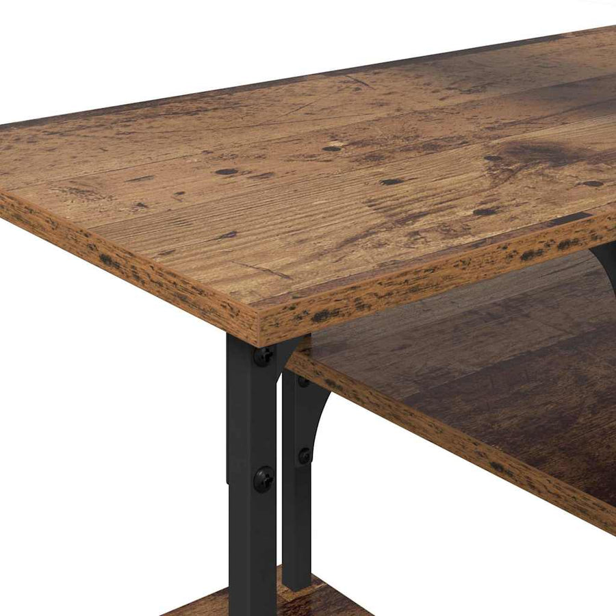 TV-kast Oud Hout 102 x 35 x 45,5 cm Gemonteerd hout en ijzer