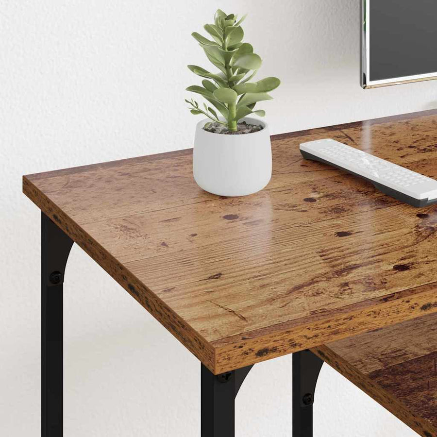 TV-kast Oud Hout 102 x 35 x 45,5 cm Gemonteerd hout en ijzer