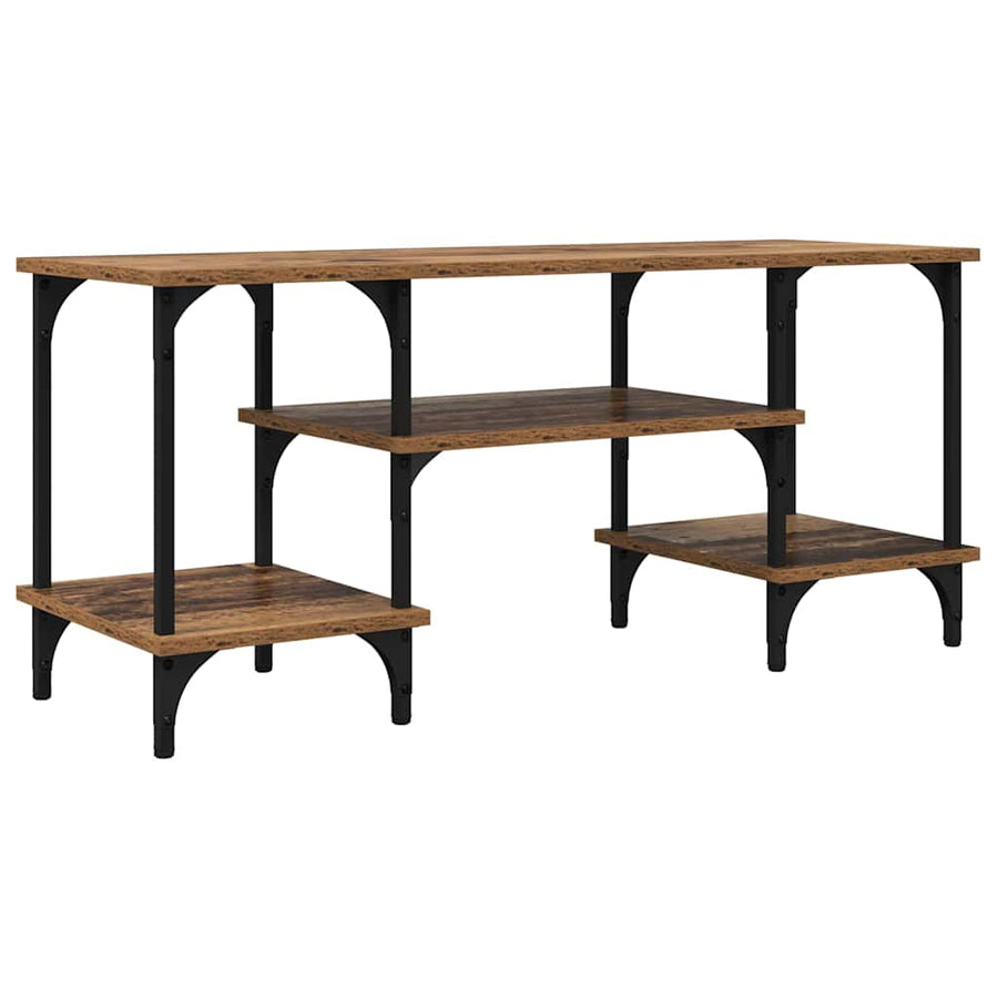 TV-kast Oud Hout 102 x 35 x 45,5 cm Gemonteerd hout en ijzer
