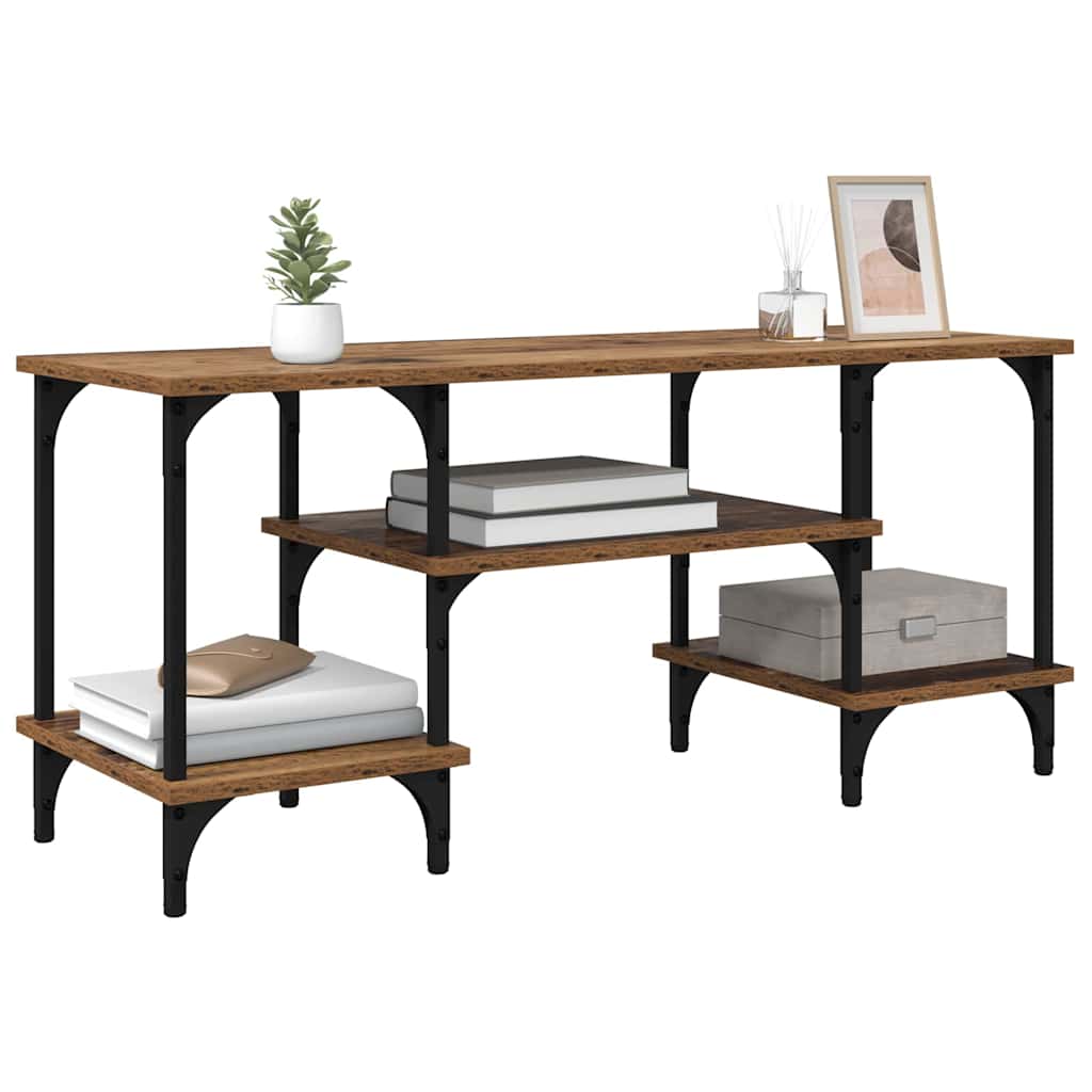 TV-kast Oud Hout 102 x 35 x 45,5 cm Gemonteerd hout en ijzer