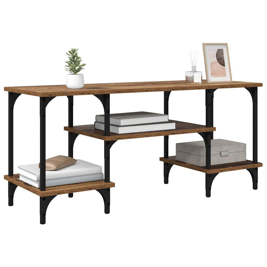 TV-kast Oud Hout 102 x 35 x 45,5 cm Gemonteerd hout en ijzer