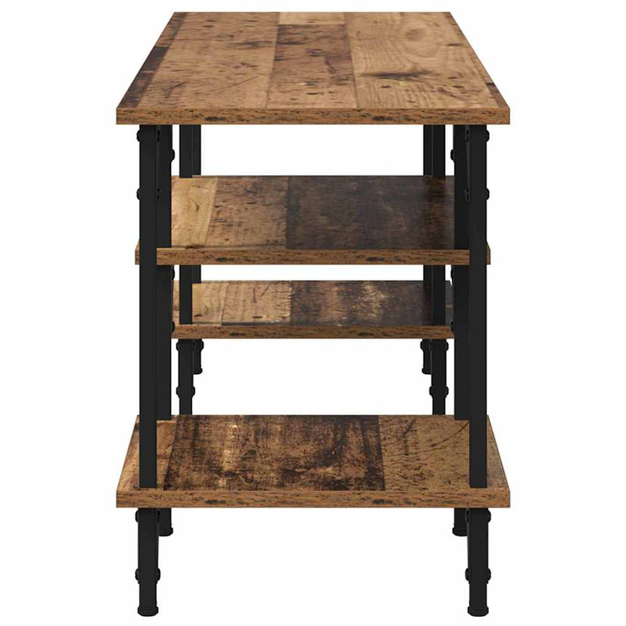 TV-kast Oud Hout 102 x 35 x 45,5 cm Gemonteerd hout en ijzer