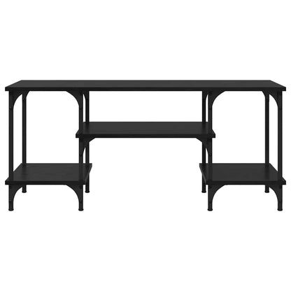 TV-kast Zwart Eiken 102 x 35 x 45,5 cm Gemonteerd hout en ijzer