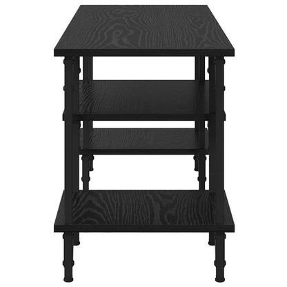 TV-kast Zwart Eiken 102 x 35 x 45,5 cm Gemonteerd hout en ijzer