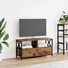 TV-kast 90x33x45 cm engineered hout staal